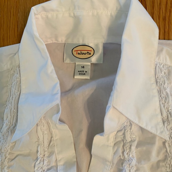Talbots Ruffled Blouse size 14 - Picture 2 of 6